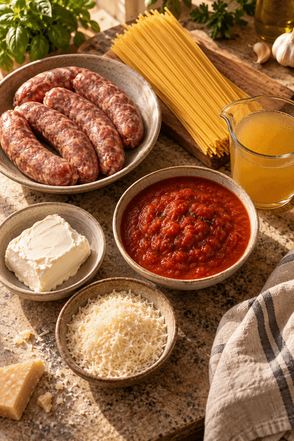 ingredients crockpot spaghetti image