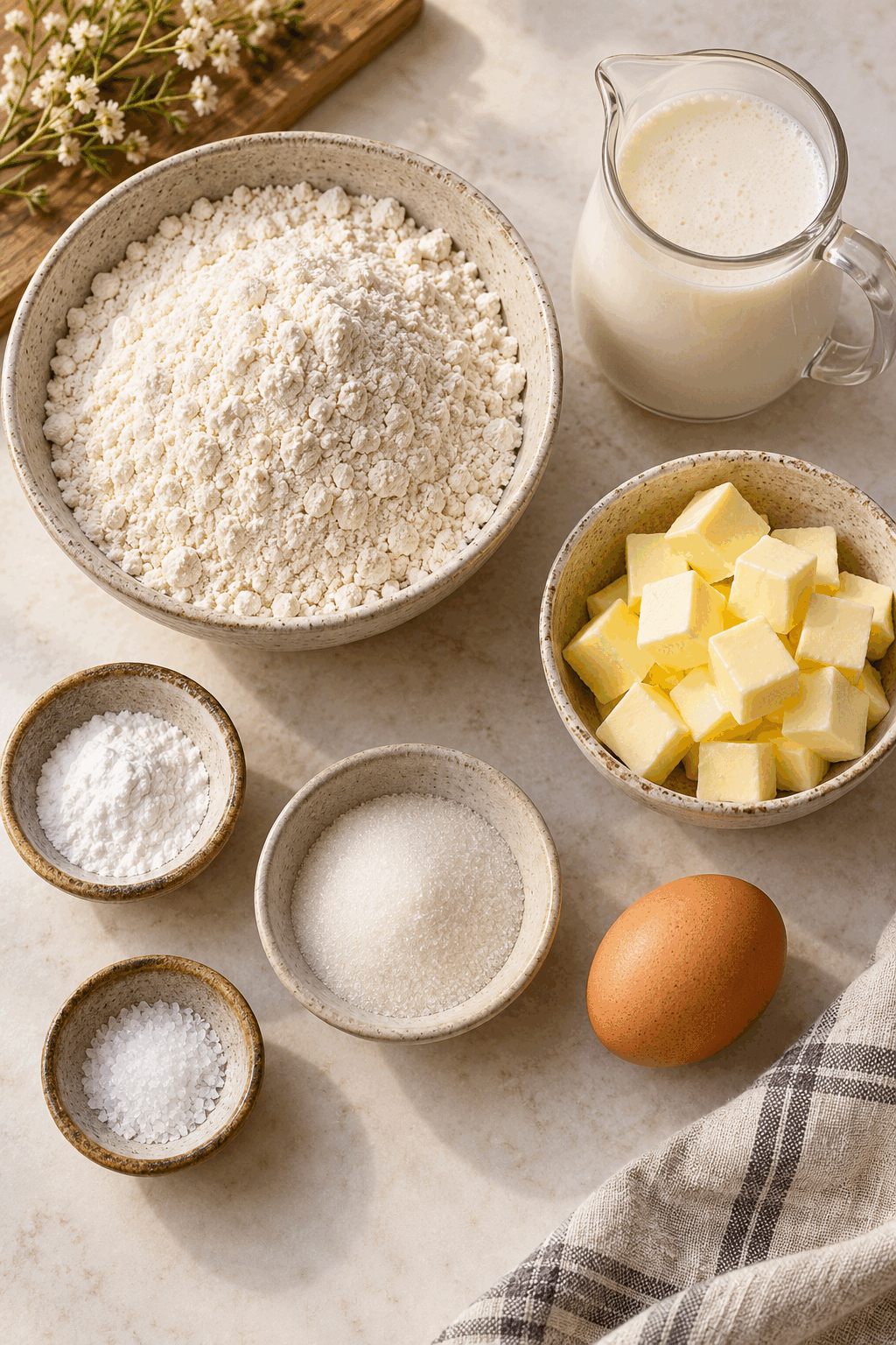 Ingredients for gluten-free biscuits