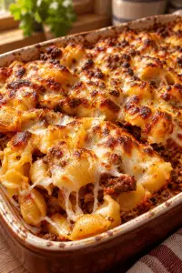 hamburger casserole finished dish