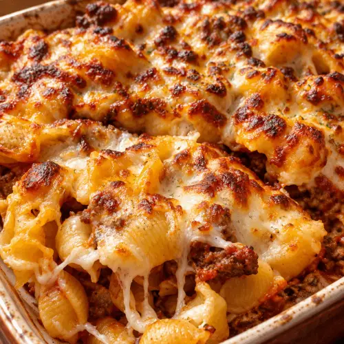 hamburger casserole finished dish