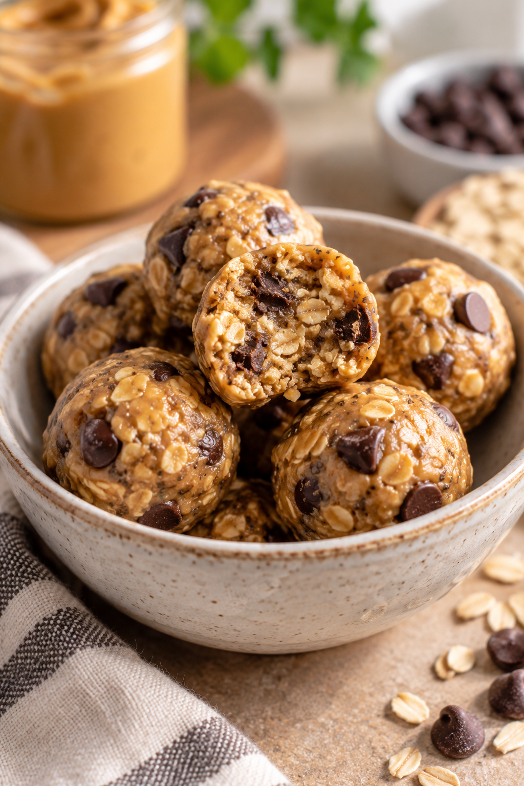 finished energy balls ready to serve