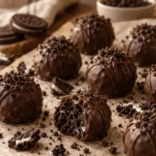 oreo truffles finished dessert