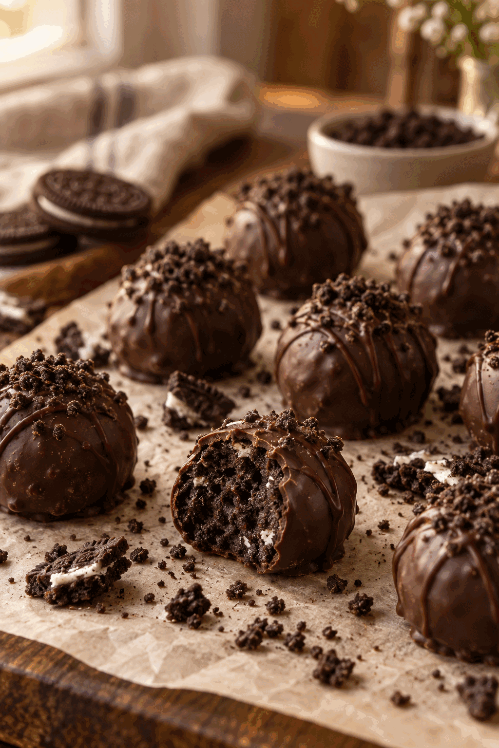 oreo truffles finished dessert