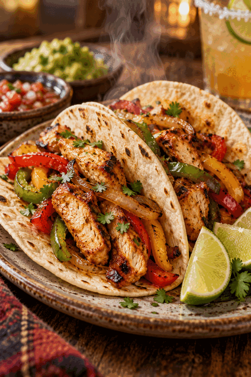 finished fajitas