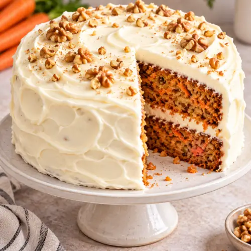 gluten-free carrot cake finished dish