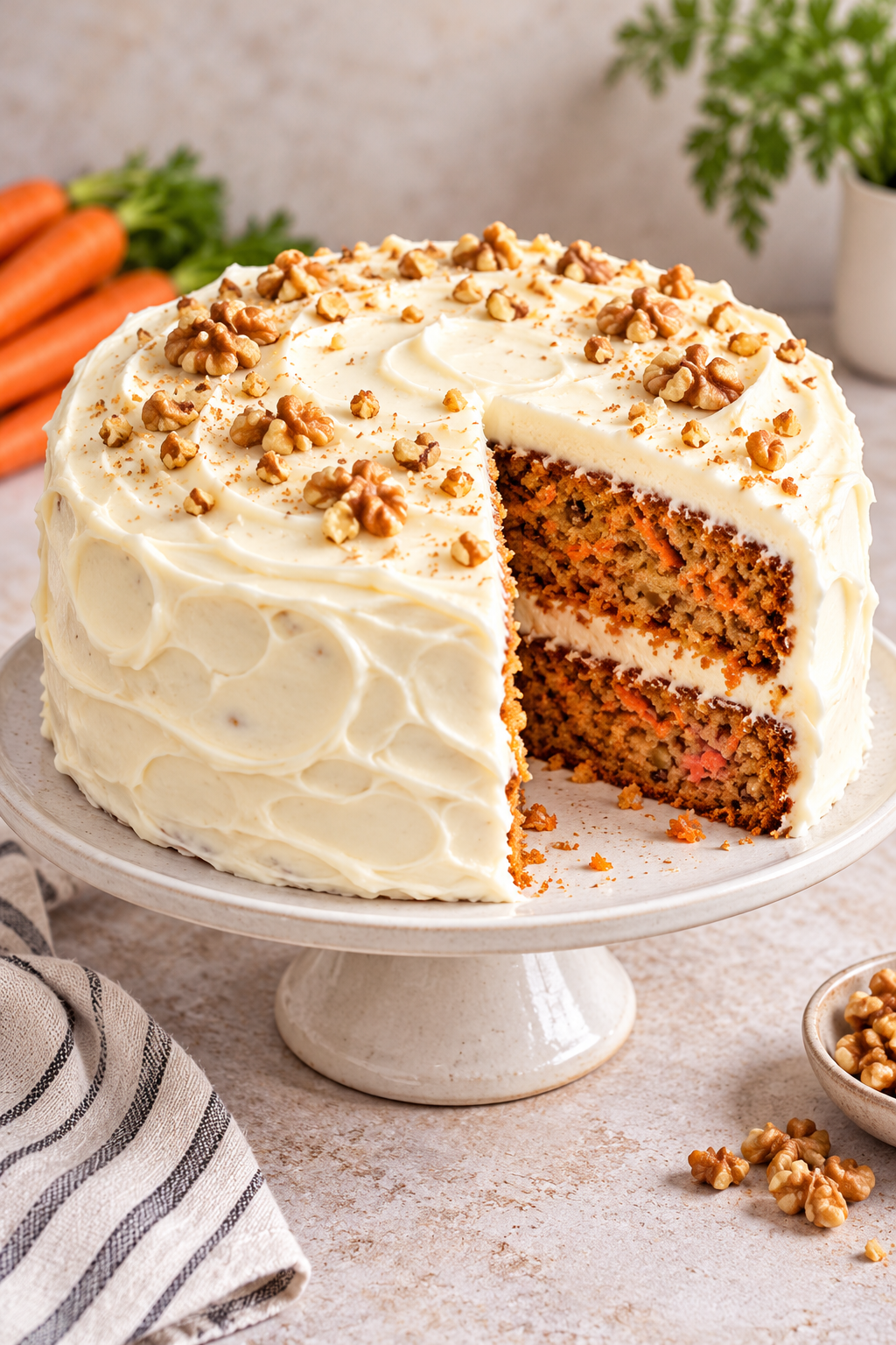 gluten-free carrot cake finished dish