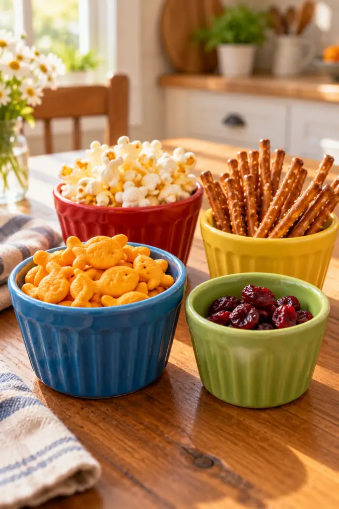 goldfish cracker snacks finished dish