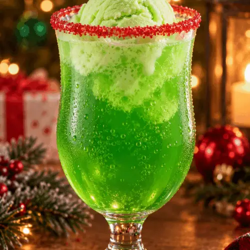 grinch punch festive green party drink
