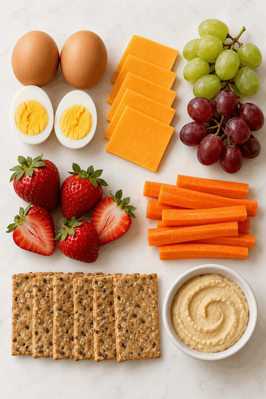 Ingredients for protein breakfast boxes