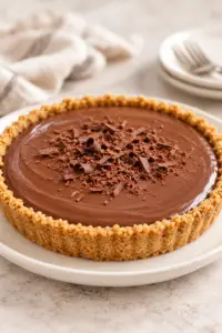 Hershey chocolate pie with a smooth chocolate filling