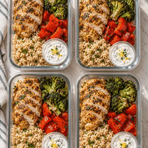 high protein meal prep chicken bowls