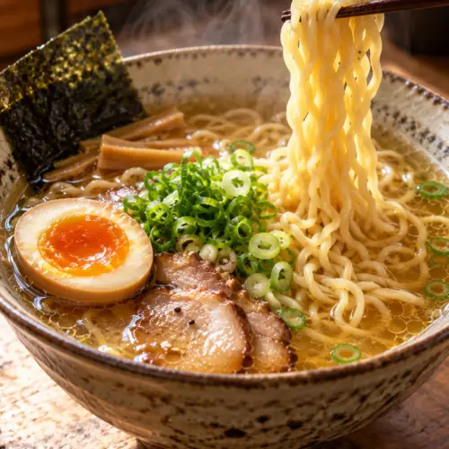 homemade ramen noodles in a bowl