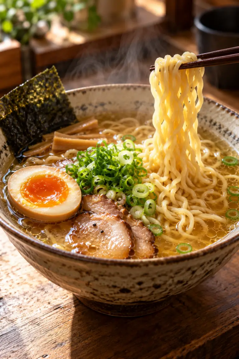 homemade ramen noodles in a bowl