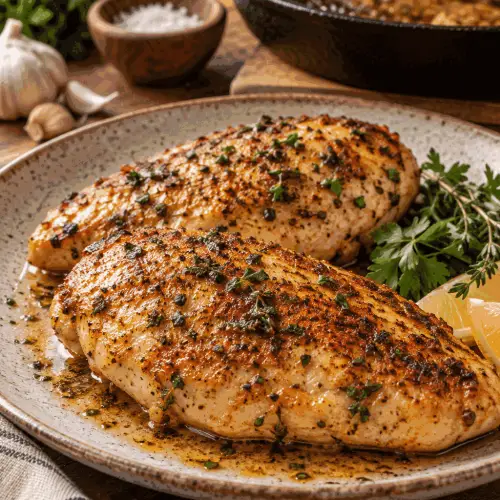 juicy stove top chicken breasts finished dish