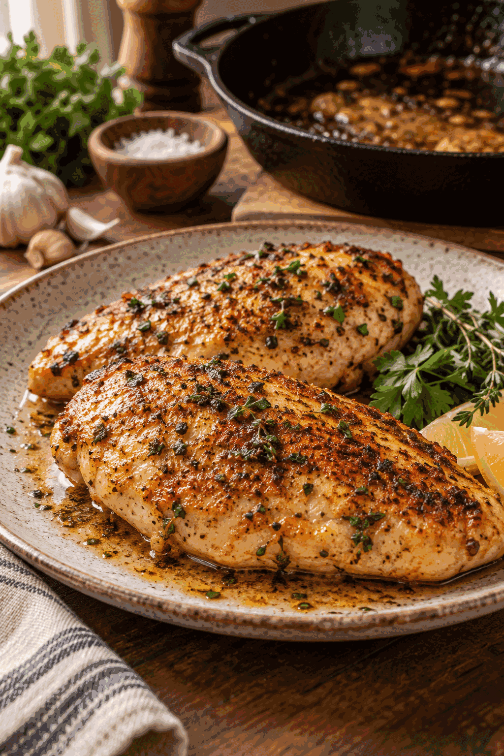 juicy stove top chicken breasts finished dish