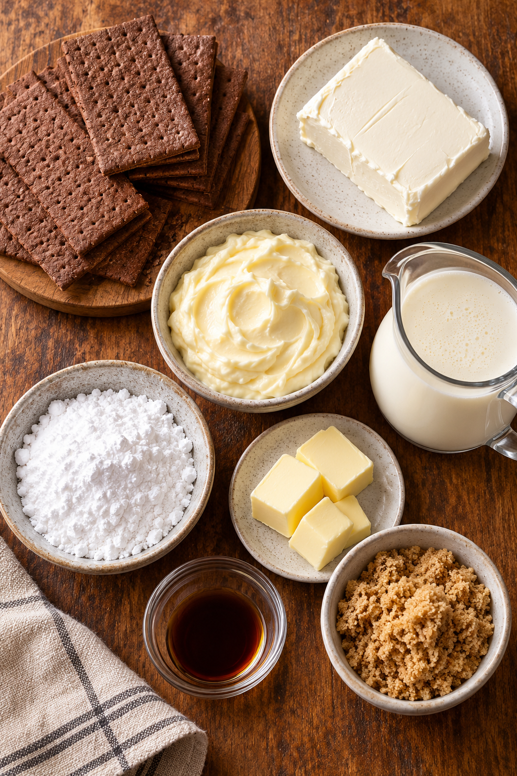 keto broccoli cheese soup ingredients arranged for cooking