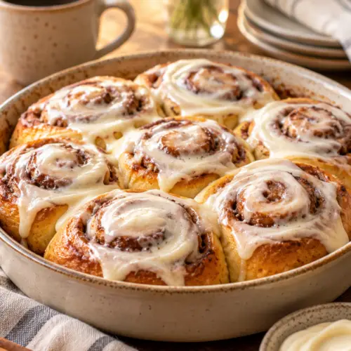 low carb cinnamon rolls finished dish