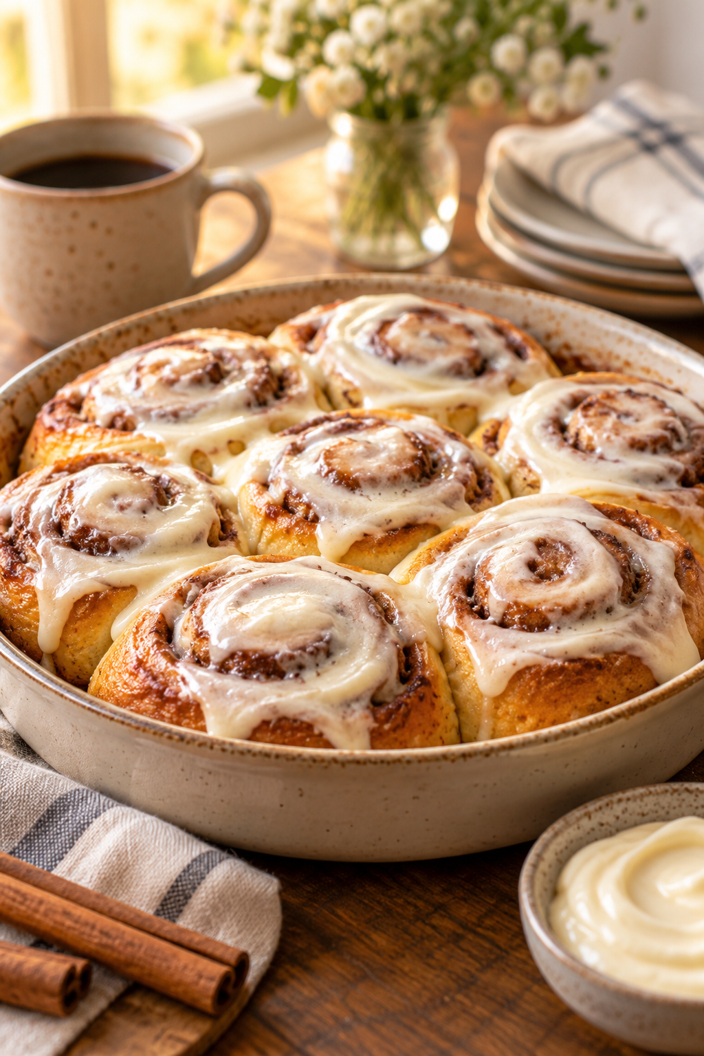 low carb cinnamon rolls finished dish