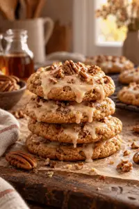 maple brown sugar cookies with maple icing