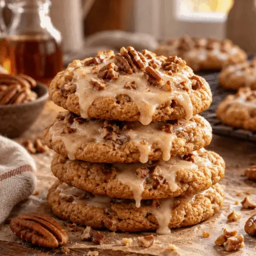 maple brown sugar cookies with maple icing