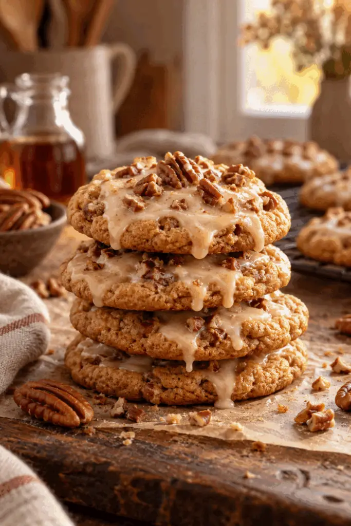 maple brown sugar cookies with maple icing