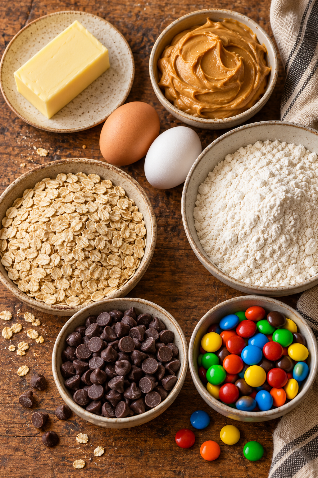 Ingredients for monster cookies