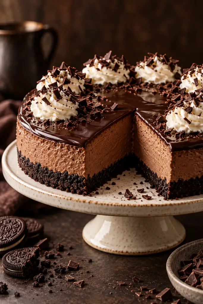 No-bake chocolate cheesecake