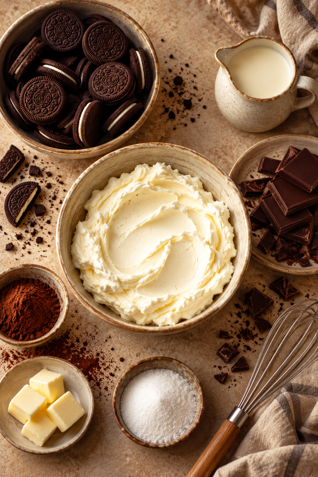 ingredients no bake chocolate cheesecake image
