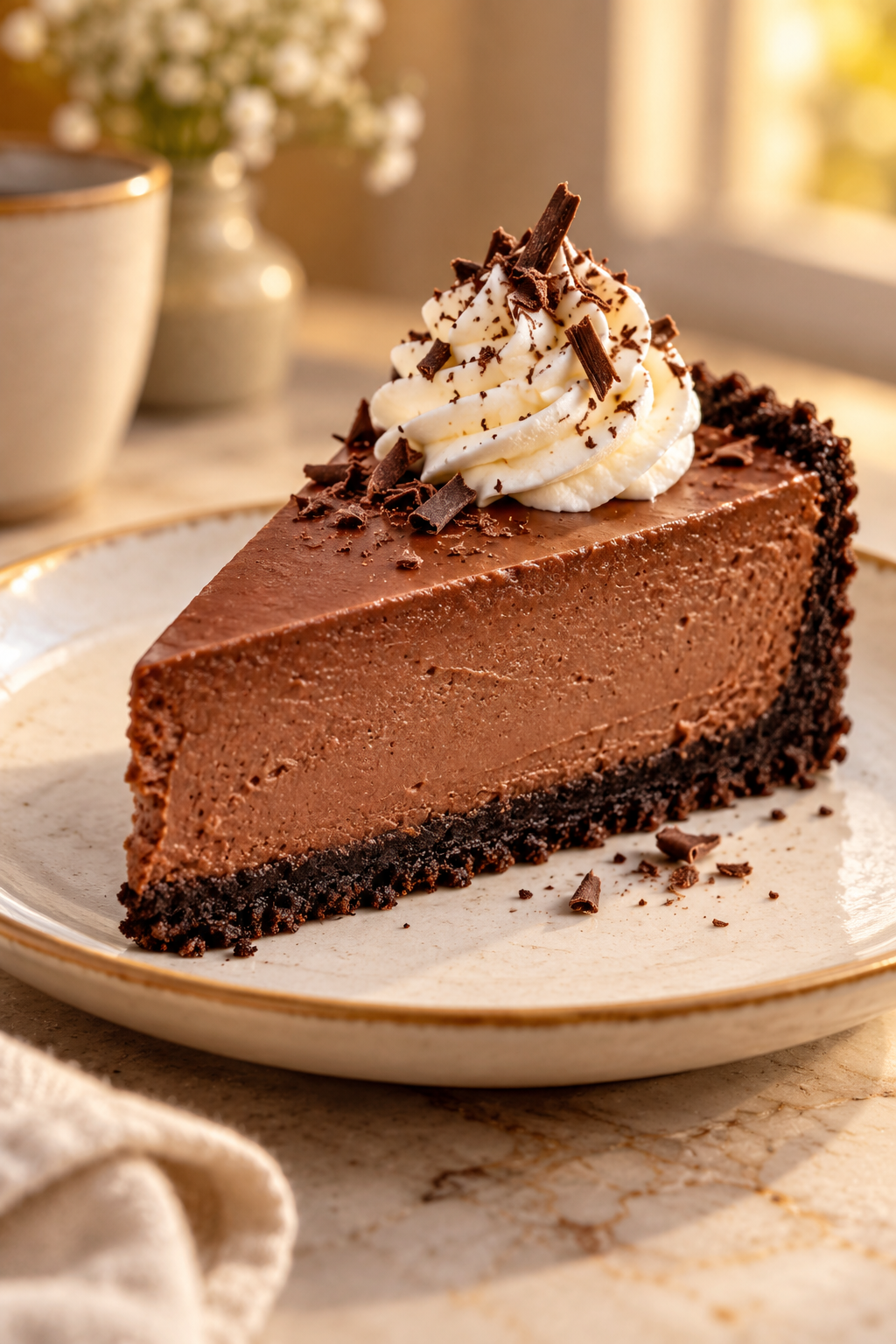 result no bake chocolate cheesecake image