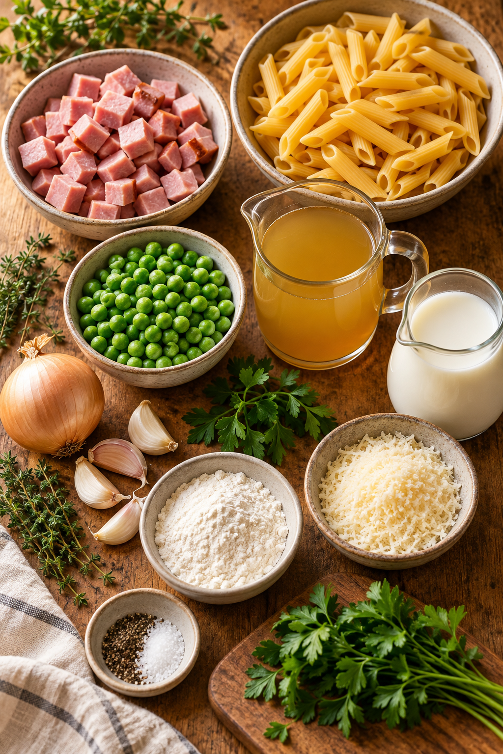 one pot ham penne skillet ingredients