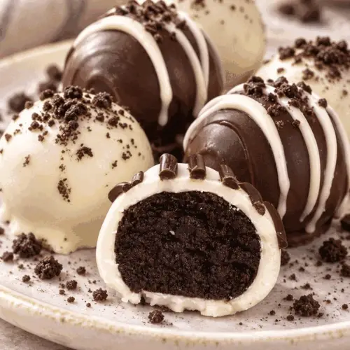 oreo balls coated in chocolate