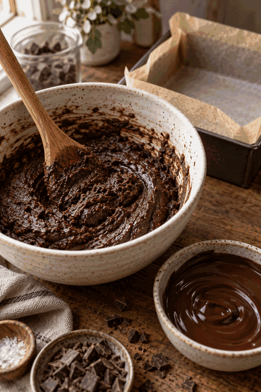 paleo brownies preparation in progress