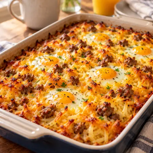 sausage hash brown breakfast casserole