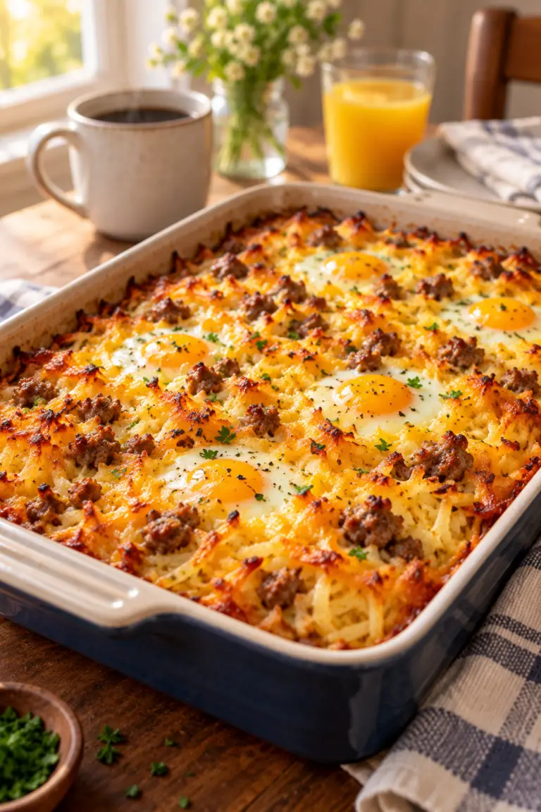 sausage hash brown breakfast casserole