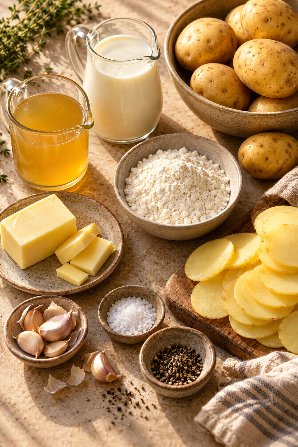 Scalloped potatoes ingredients