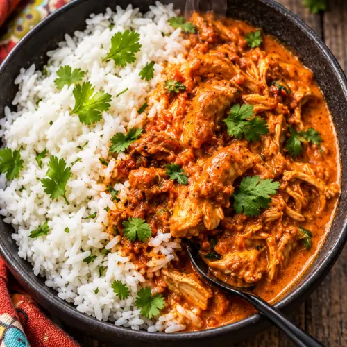 slow cooker chicken tikka masala finished dish