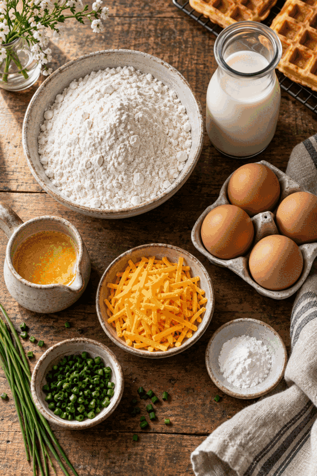 sweet and savory waffle recipe ingredients