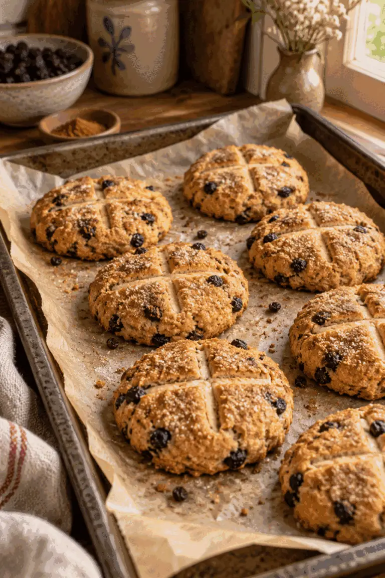 Vegan soul cakes on a baking tray