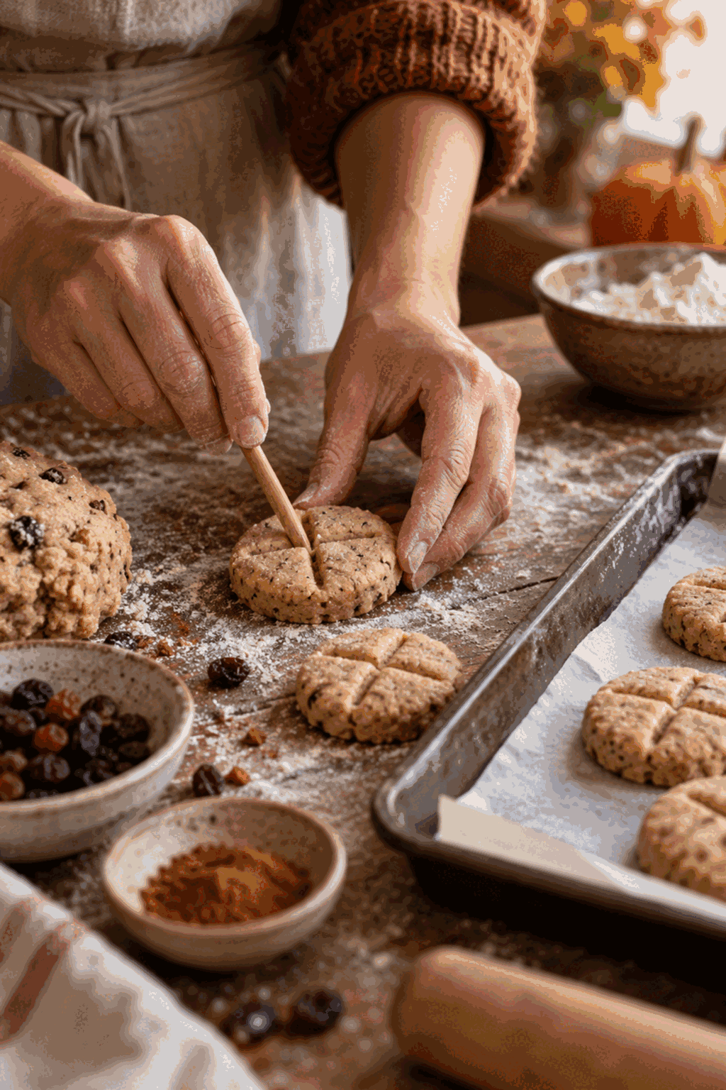 vegan soul cakes preparation image